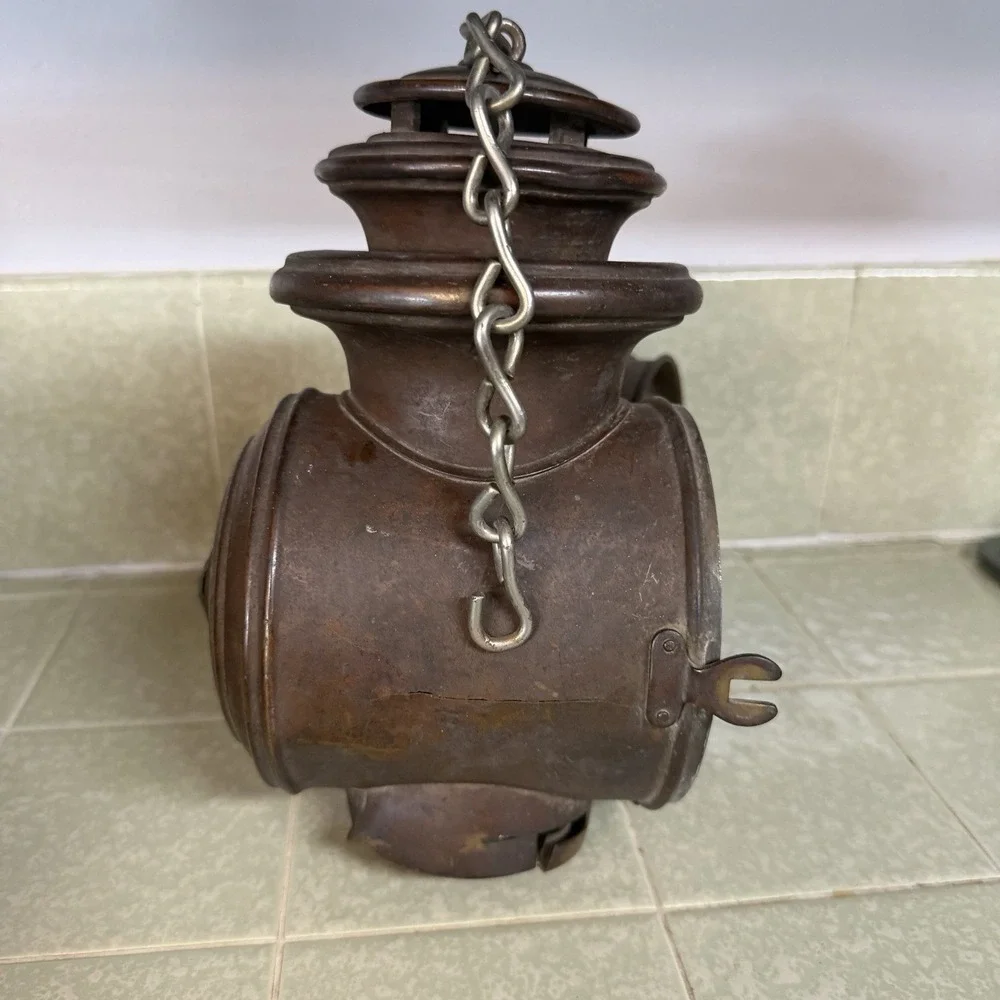 Antique Dietz Union Kerosene Driving Lamp Lantern Circa 1906 Side Mounts CLAMP